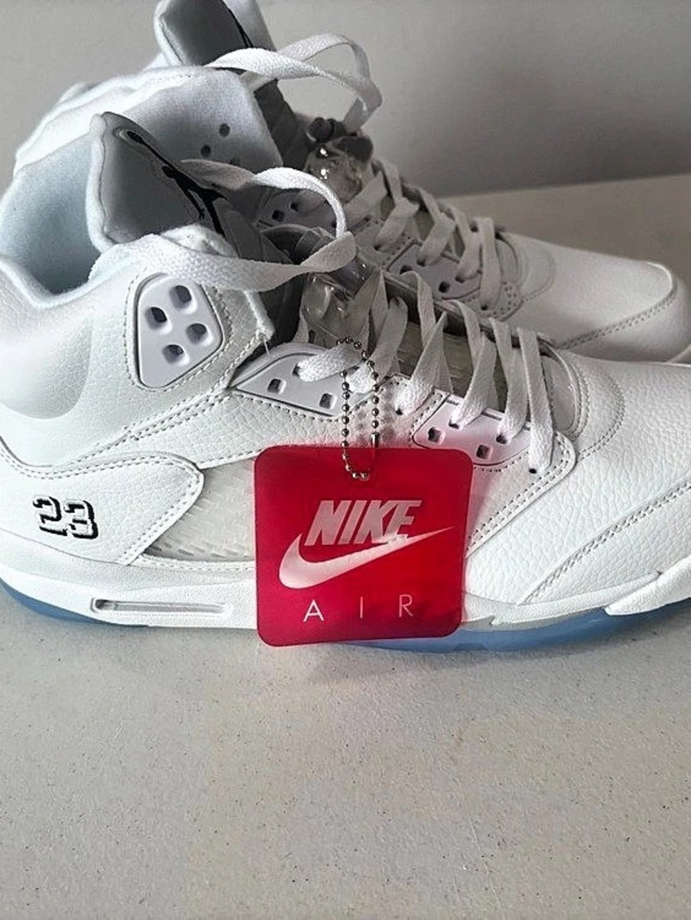 Nike Air Jordan 5White & Blue NWT Sneakers